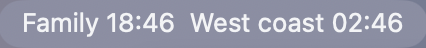 Pinned Family and West coast clocks